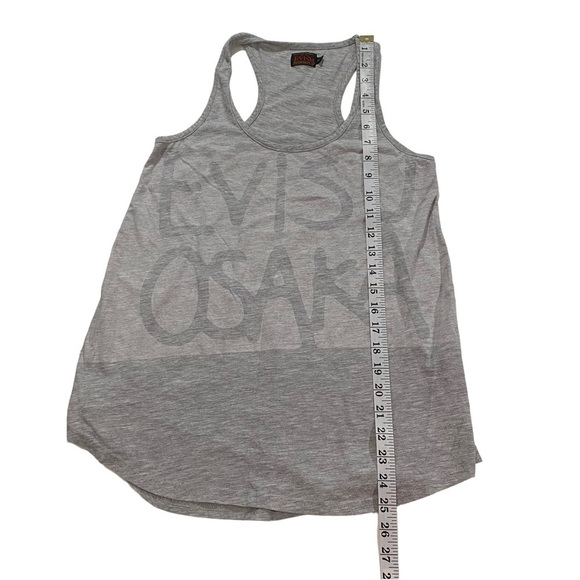 Evisu Men Heather Grey Evisu Osaka Print Racerback Tank T-Shirt Sz S Patch Japan - Picture 10 of 15